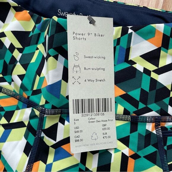 NWT Sweaty Betty Power High-Waisted Pocket Bike Shorts - Size: Small (4-6) - Picture 11 of 11